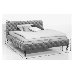 Bett Desire Velvet Rose 160X200Cm