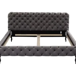 Bett Desire Velvet Silbergrau 160X200 Cm