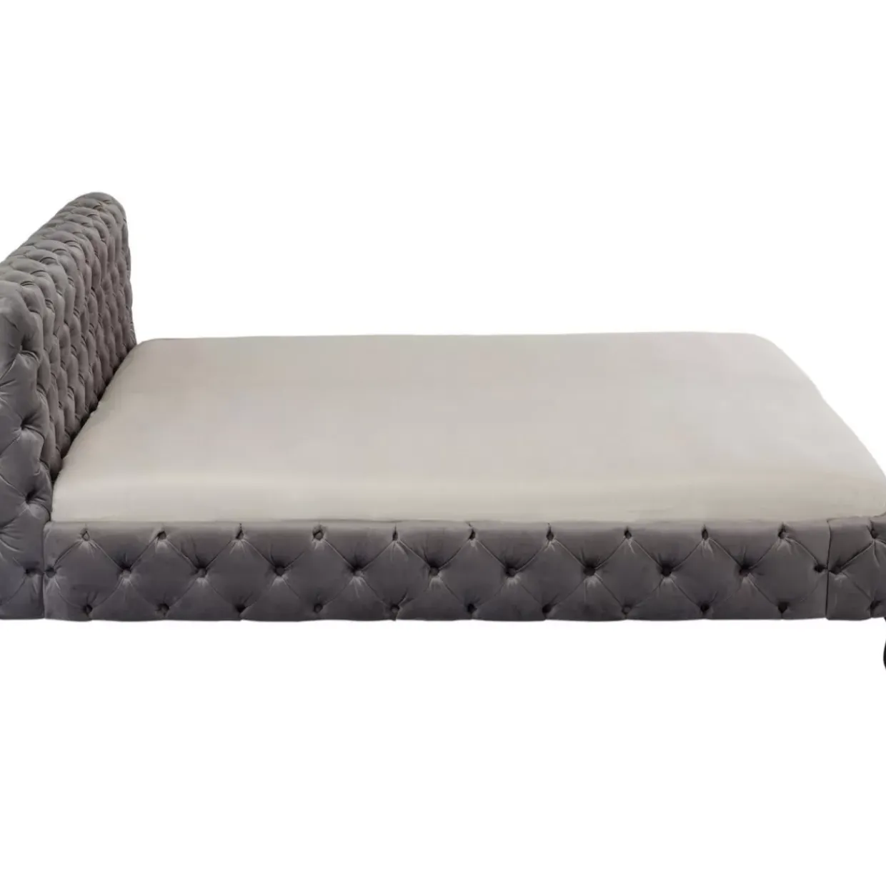 Bett Desire Velvet Silbergrau 180X200 Cm