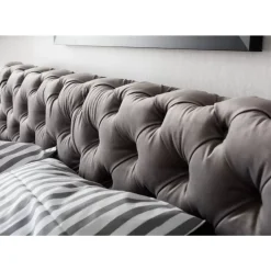 Bett Desire Velvet Silbergrau 180X200 Cm