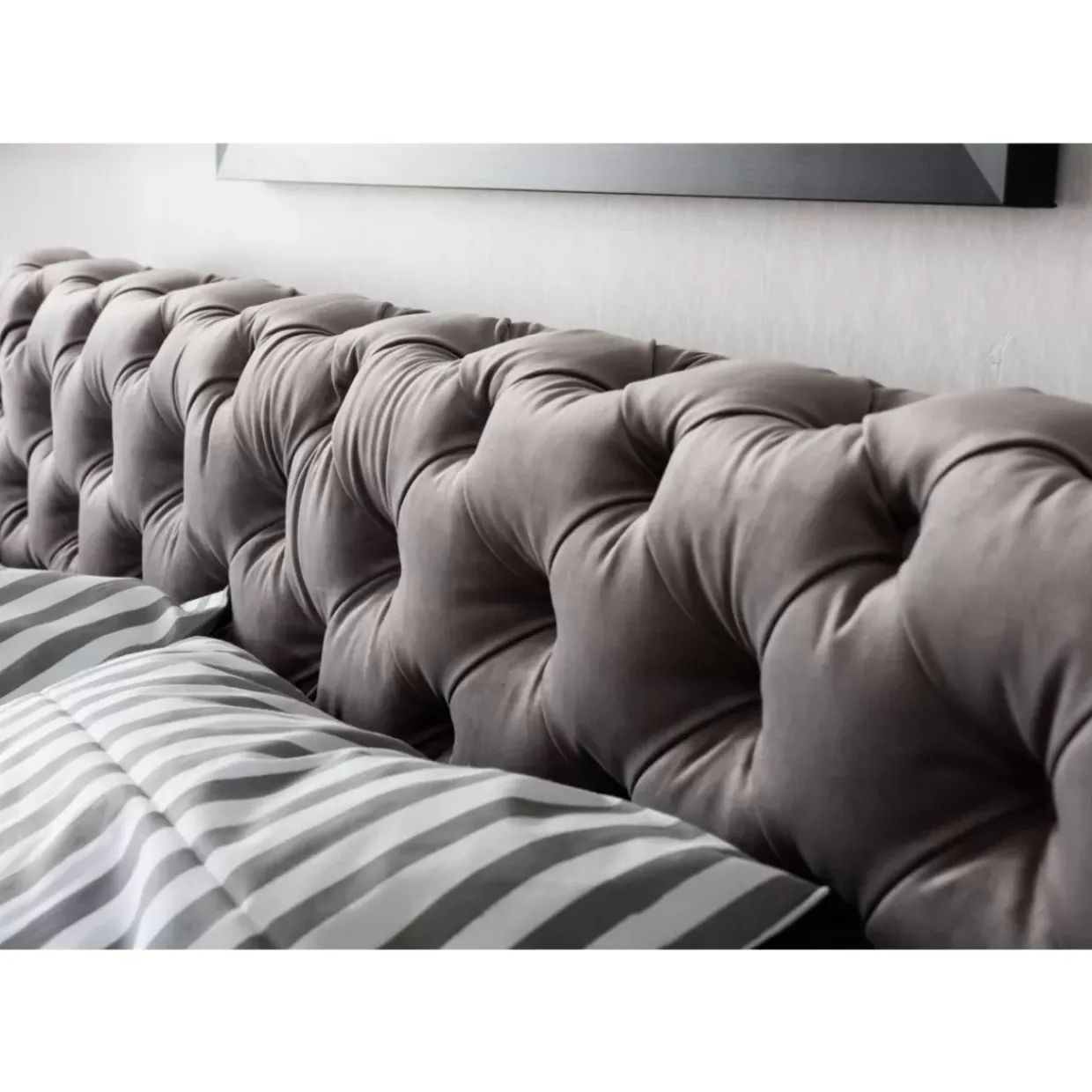 Bett Desire Velvet Silbergrau 180X200 Cm