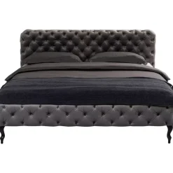 Bett Desire Velvet Silbergrau 180X200 Cm