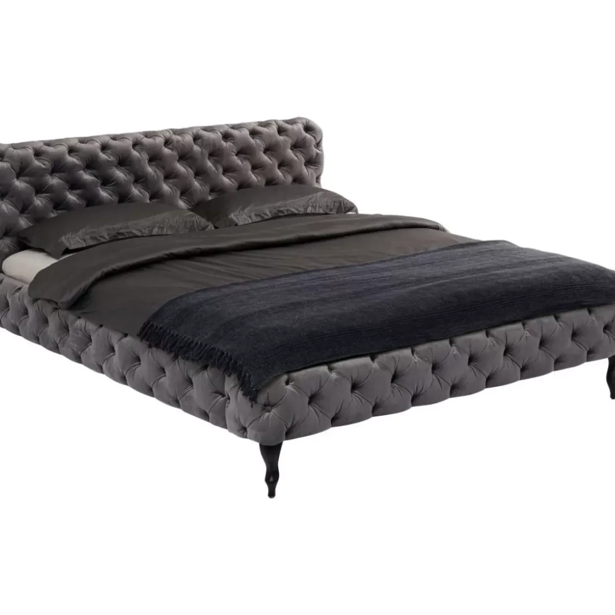Bett Desire Velvet Silbergrau 180X200 Cm