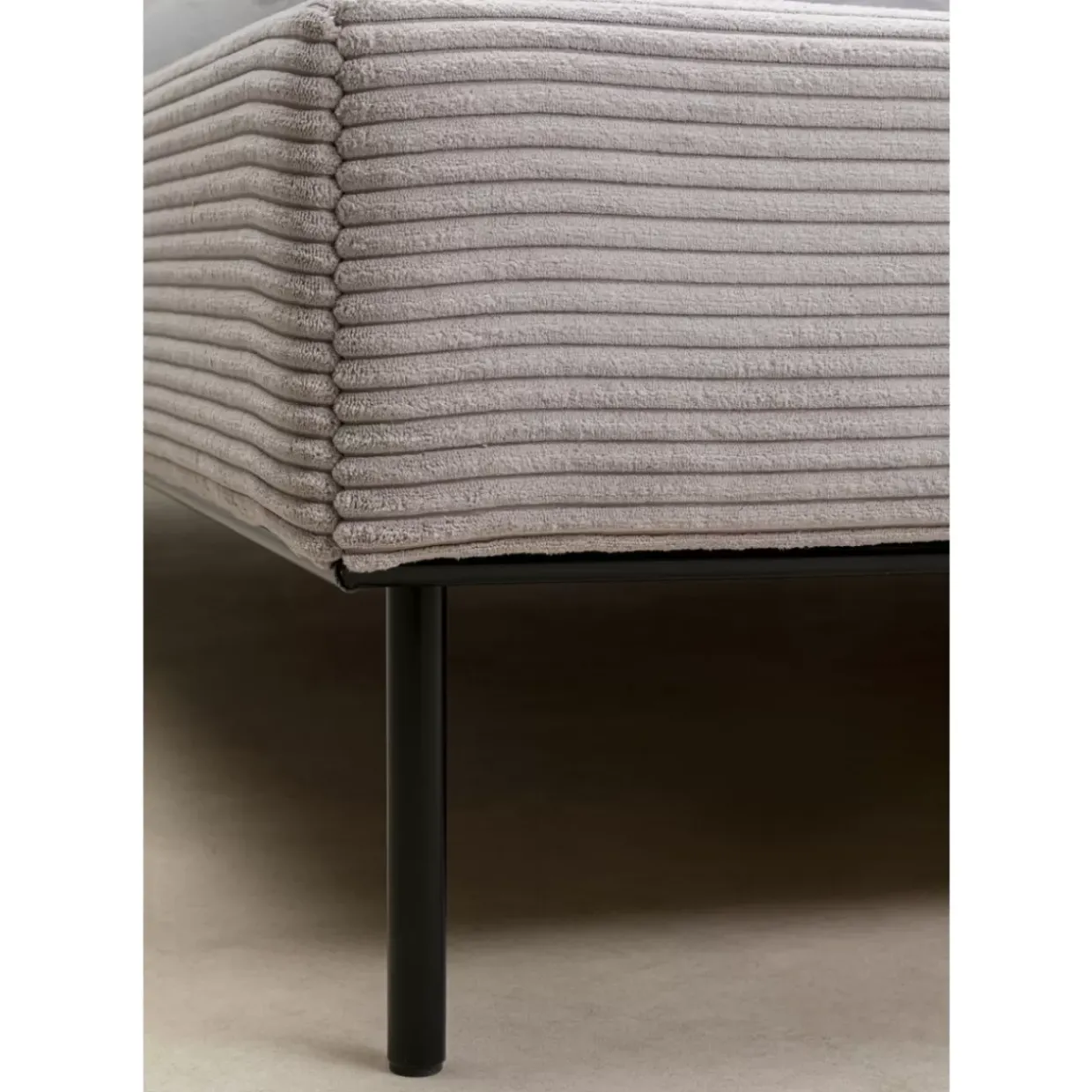 Bett East Side Cord Grau 160X200Cm