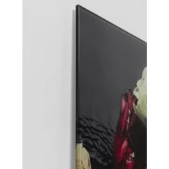 Bild Glas Flower Art Lady 80X80Cm