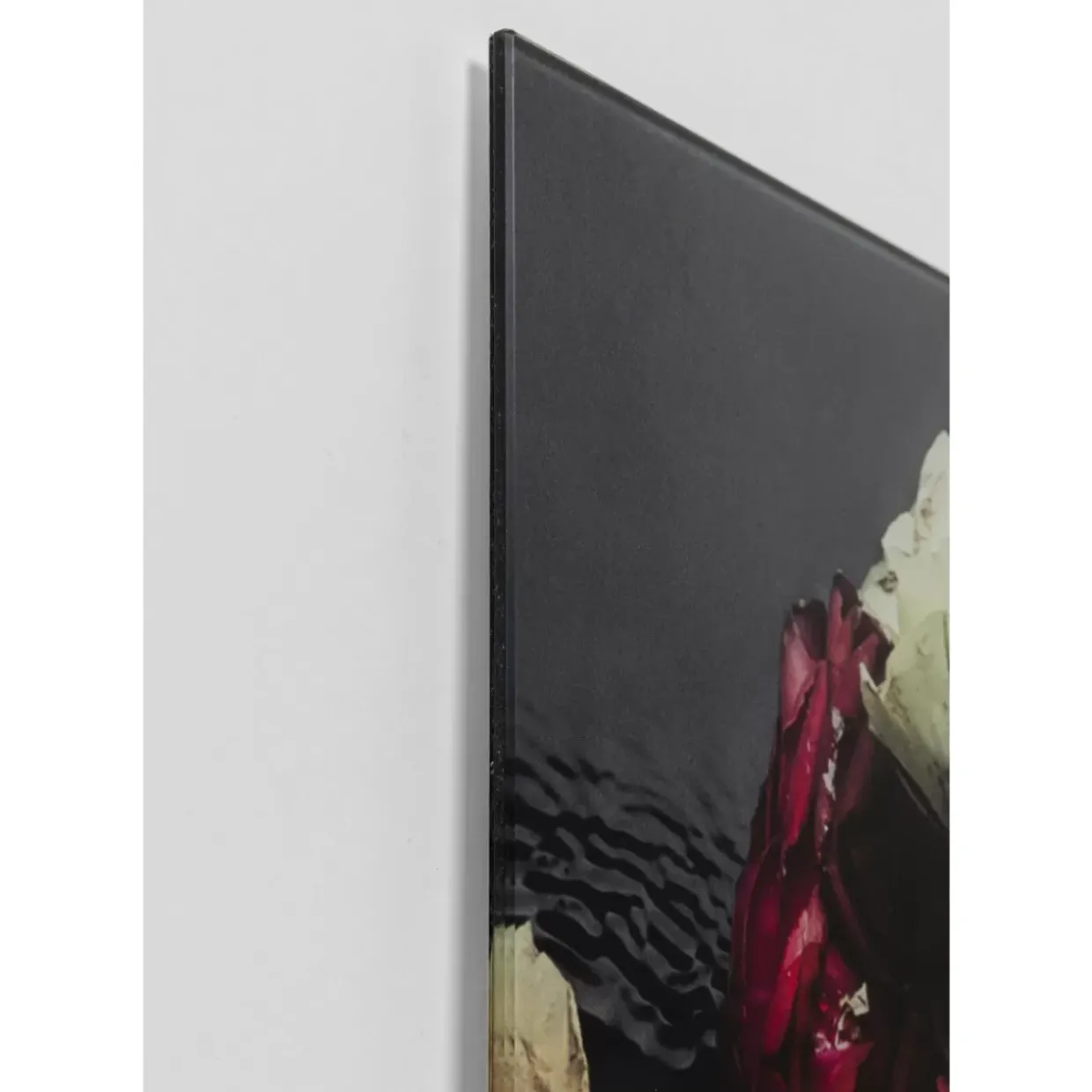 Bild Glas Flower Art Lady 80X80Cm