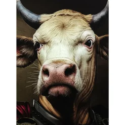 Bild Glas Knight Cow 120X120