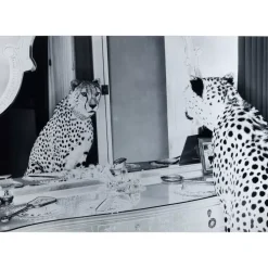 Bild Glas Metallic Gepard 100X150