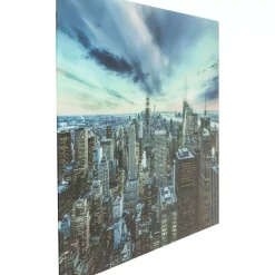 Bild Glas New York Sunset 120X160Cm
