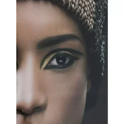 Bild Glas Royal Headdress Face 150X100Cm