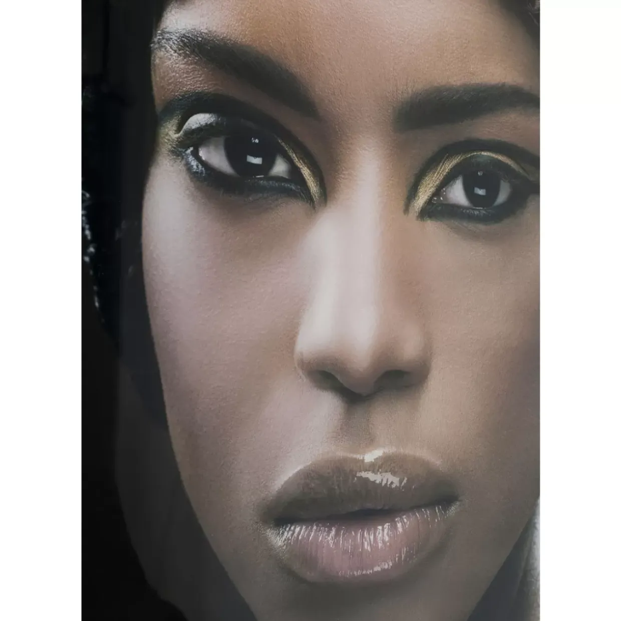 Bild Glas Royal Headdress Face 150X100Cm