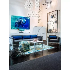 Bild Glas Swimming Elephant 180X120Cm