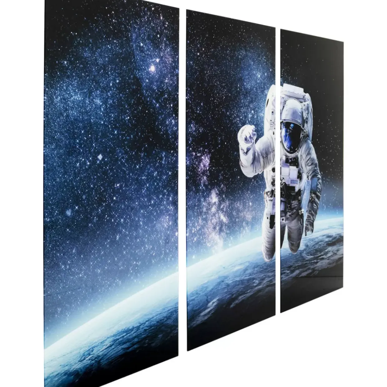 Bild Glas Triptychon Man In Space 160X240