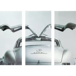 Bild Glas Triptychon Oldtimer Back 240X160Cm