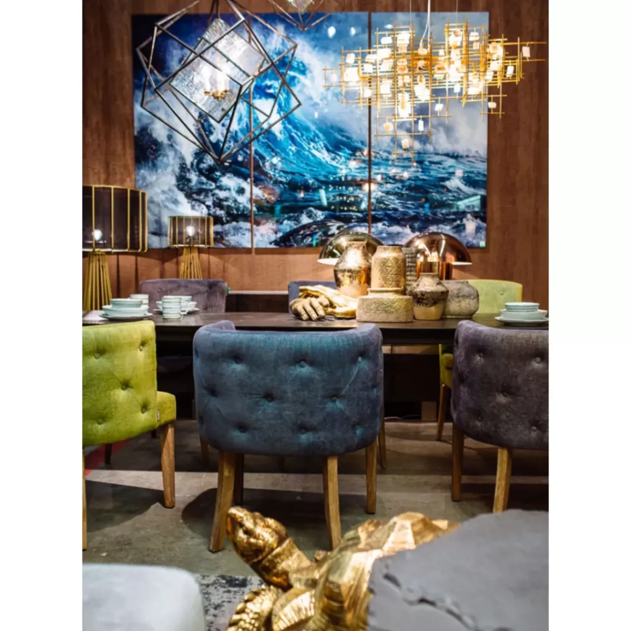 Bild Glas Triptychon Wave 240X160Cm (3/Set)