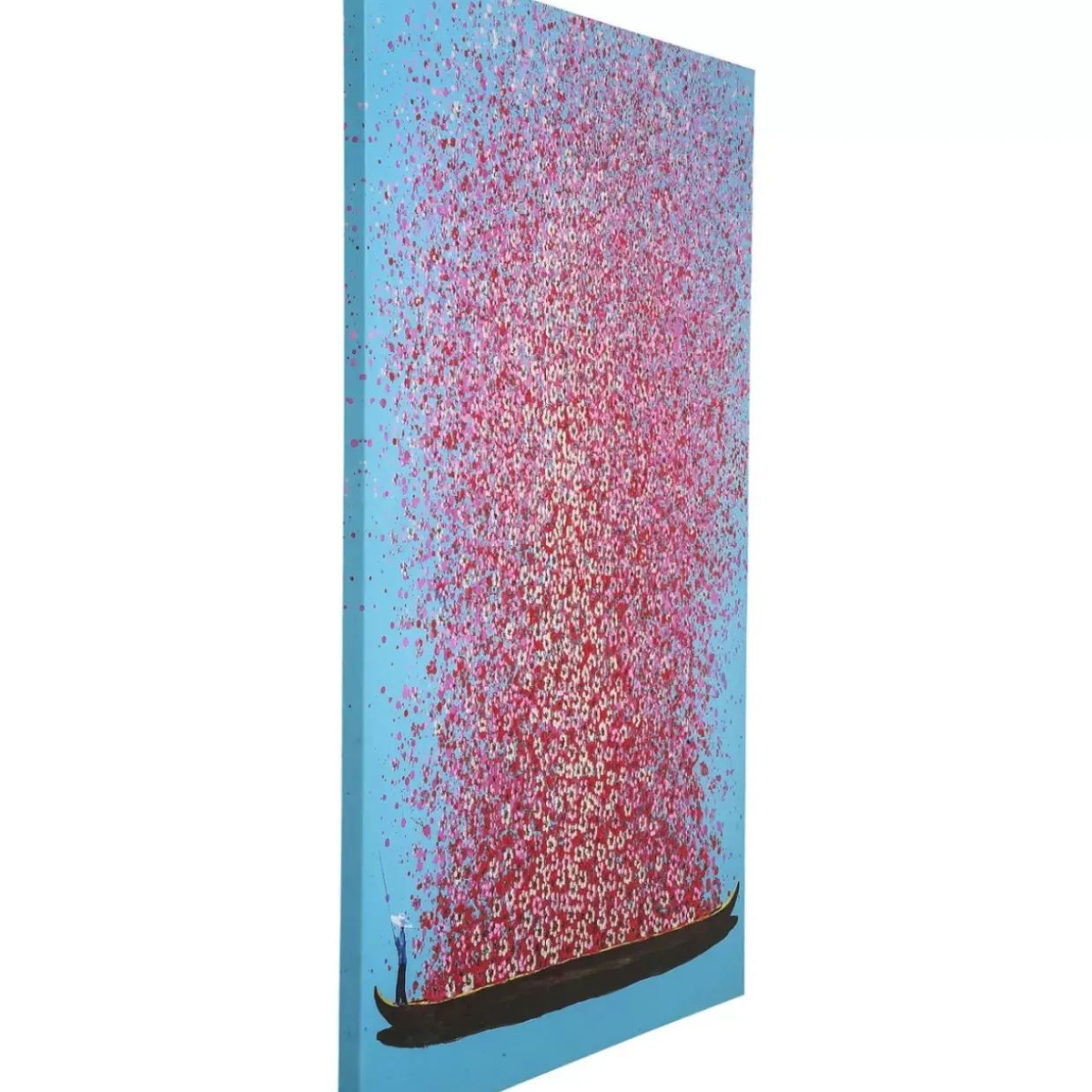 Bild Touched Flower Boat Blau Pink 160X120Cm