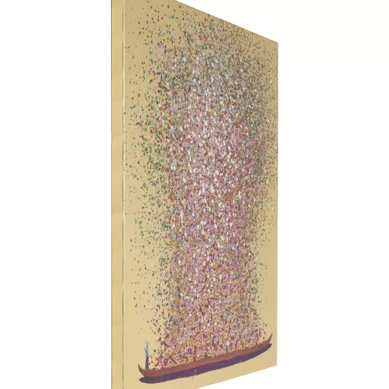 Bild Touched Flower Boat Gold Pink 160X120Cm