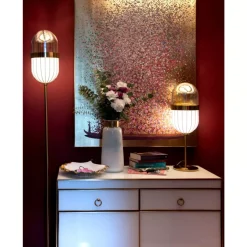 Bild Touched Flower Boat Gold Pink 100X80Cm