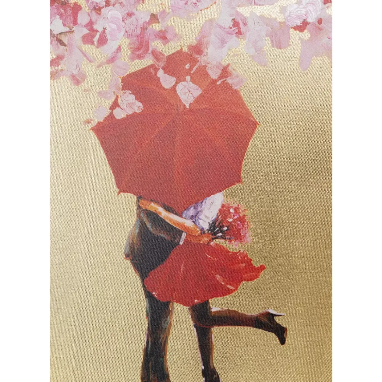 Bild Touched Flower Couple Gold Pink 100X80