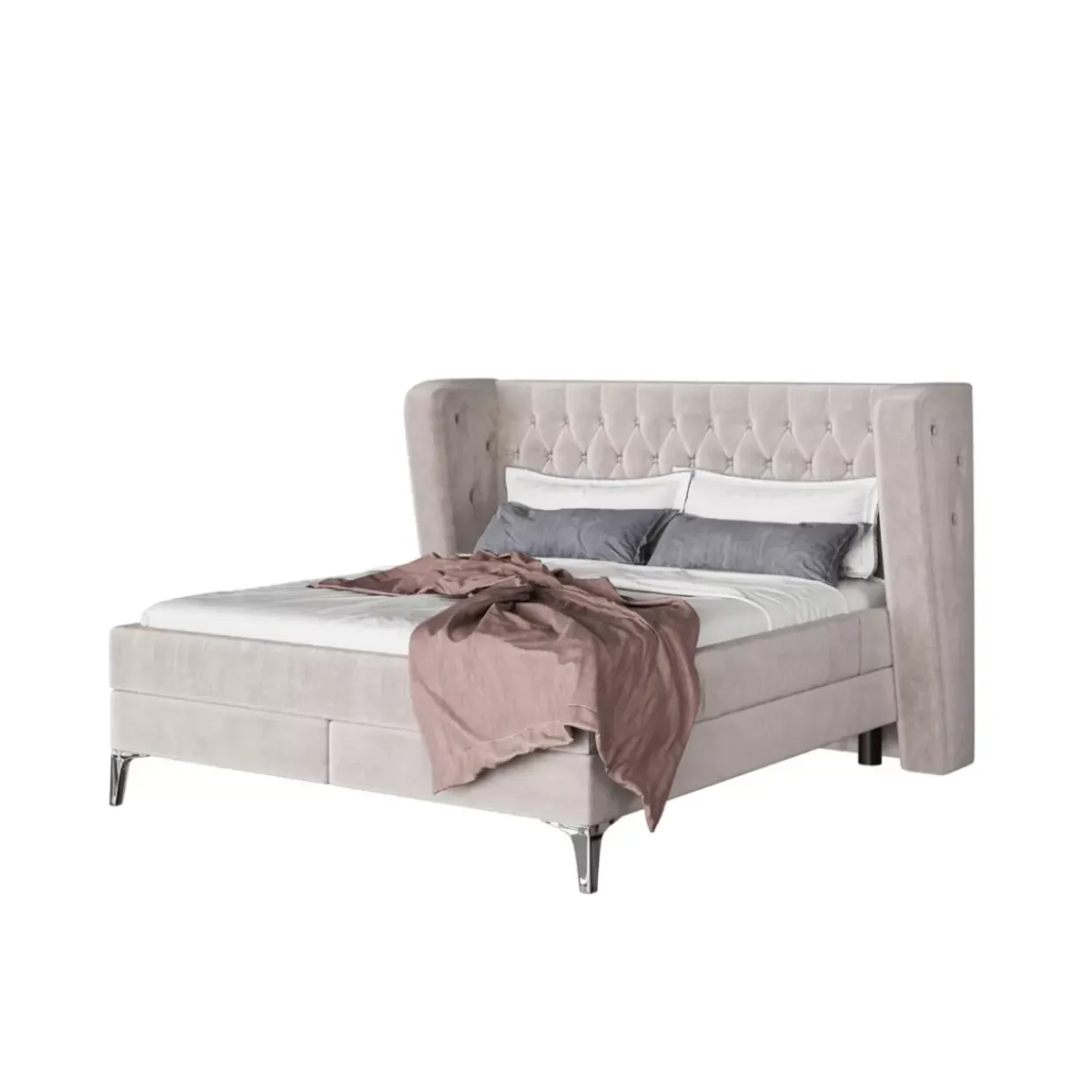 Boxspringbett Benito Moon Creme 180X200Cm