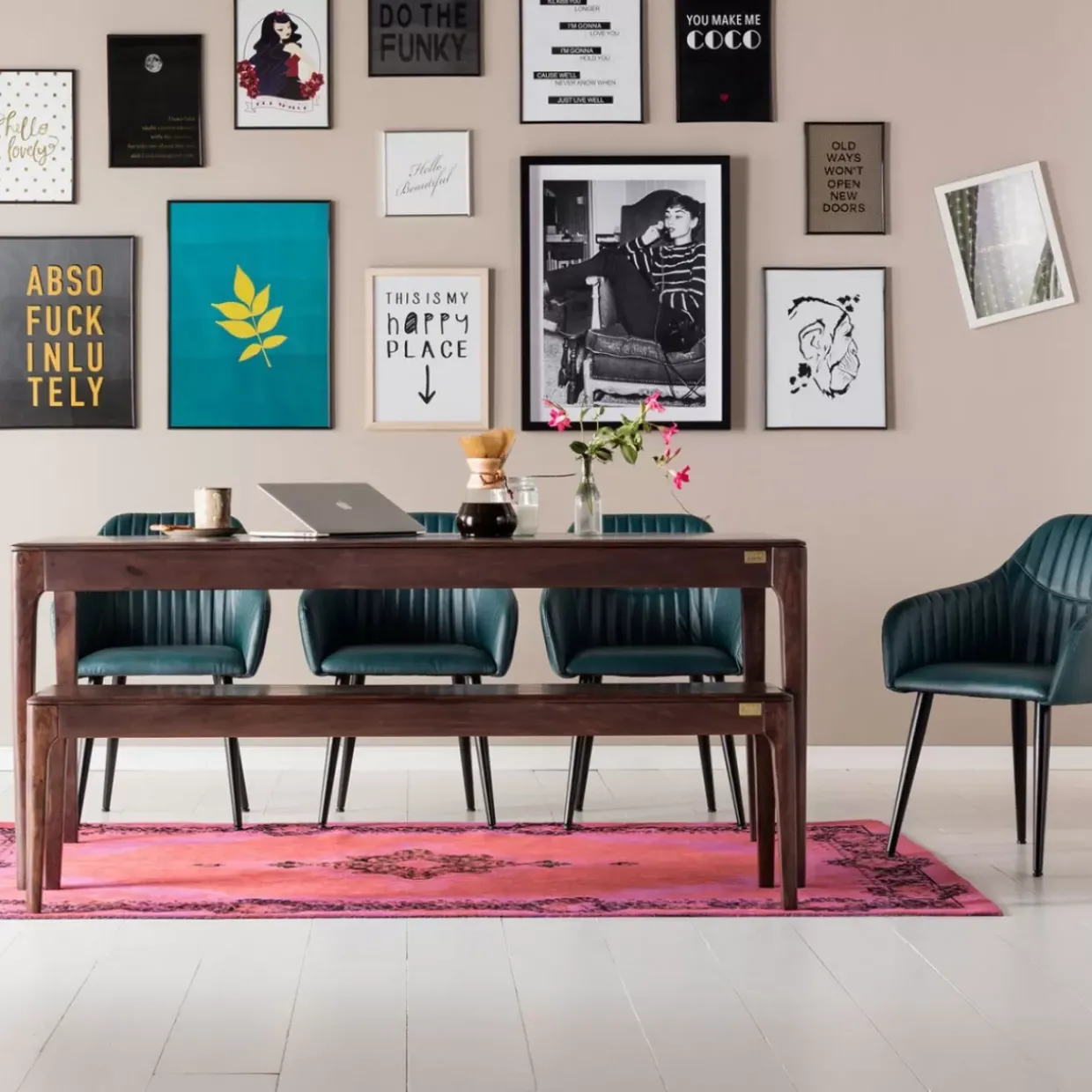 Brooklyn Walnut Tisch 90X175Cm