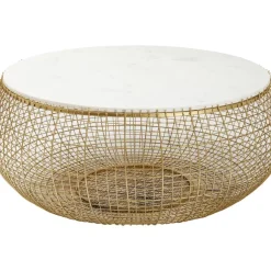 Couchtisch Cesta Marmor Gold O100Cm