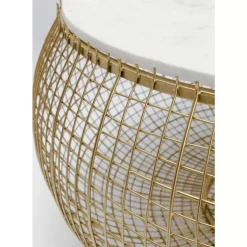 Couchtisch Cesta Marmor Gold O100Cm