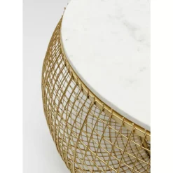 Couchtisch Cesta Marmor Gold O100Cm