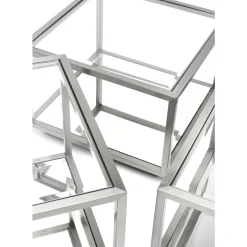 Couchtisch Luigi Silber (4/Set)