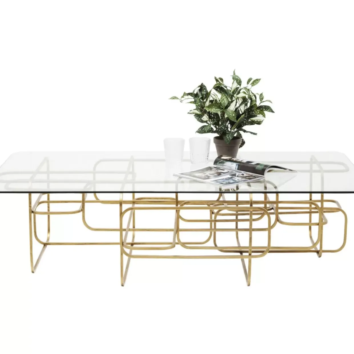 Couchtisch Meander Gold 140X80Cm