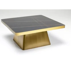 Couchtisch Miler Gold 80X80Cm