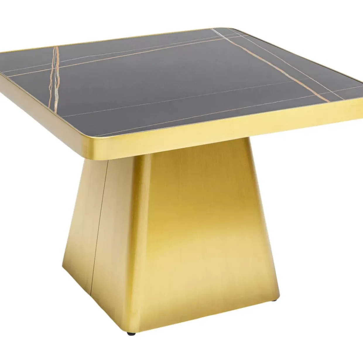 Couchtisch Miler Gold 80X80Cm