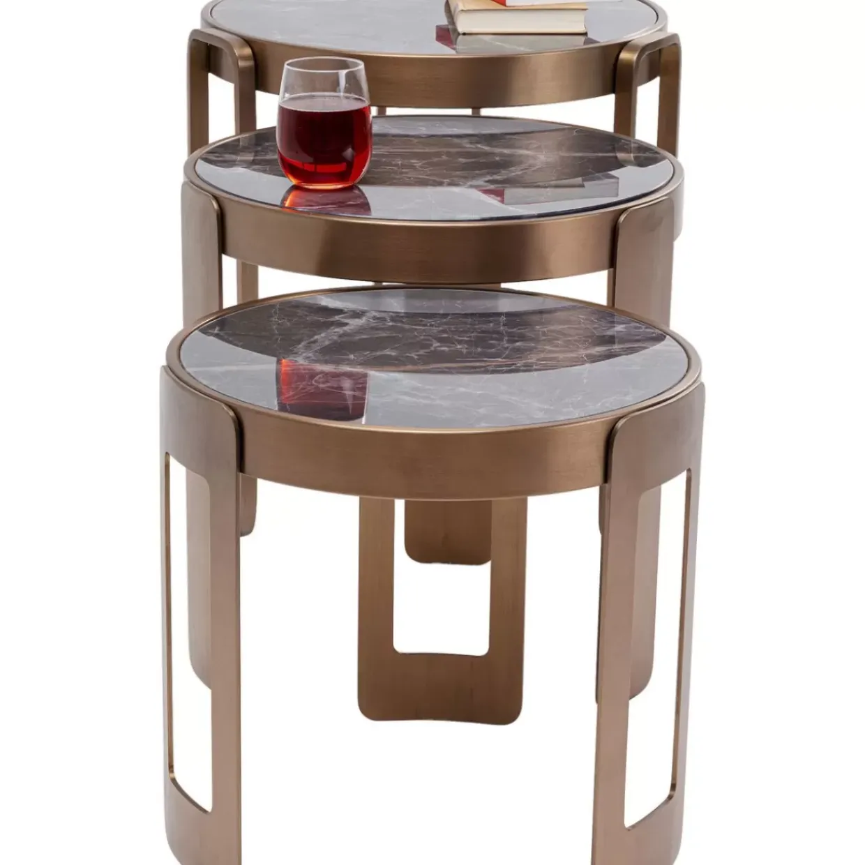 Couchtisch Perelli Messing (3/Set)