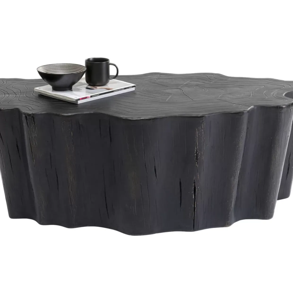Couchtisch Tree Stump Schwarz 119X68Cm