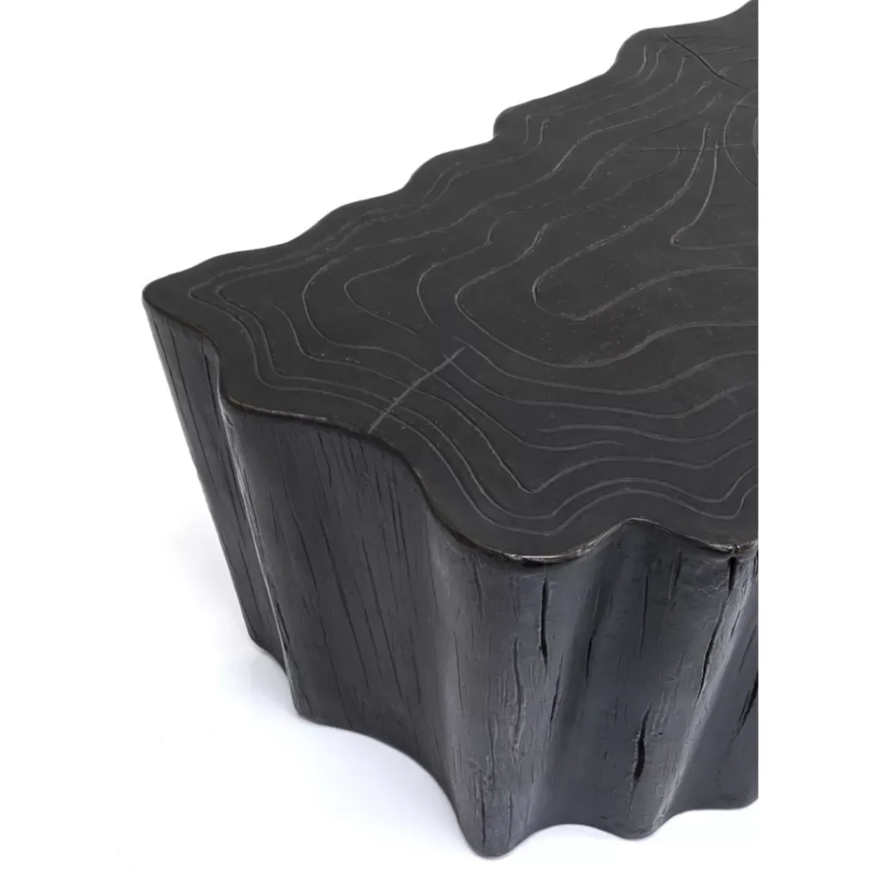 Couchtisch Tree Stump Schwarz 119X68Cm