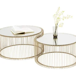 Couchtisch Wire Messing (2/Set)