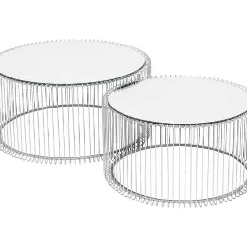 Couchtisch Wire Silber (2/Set)
