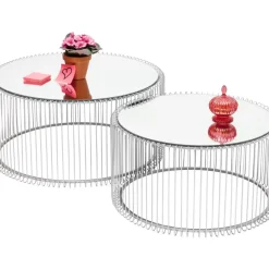 Couchtisch Wire Silber (2/Set)