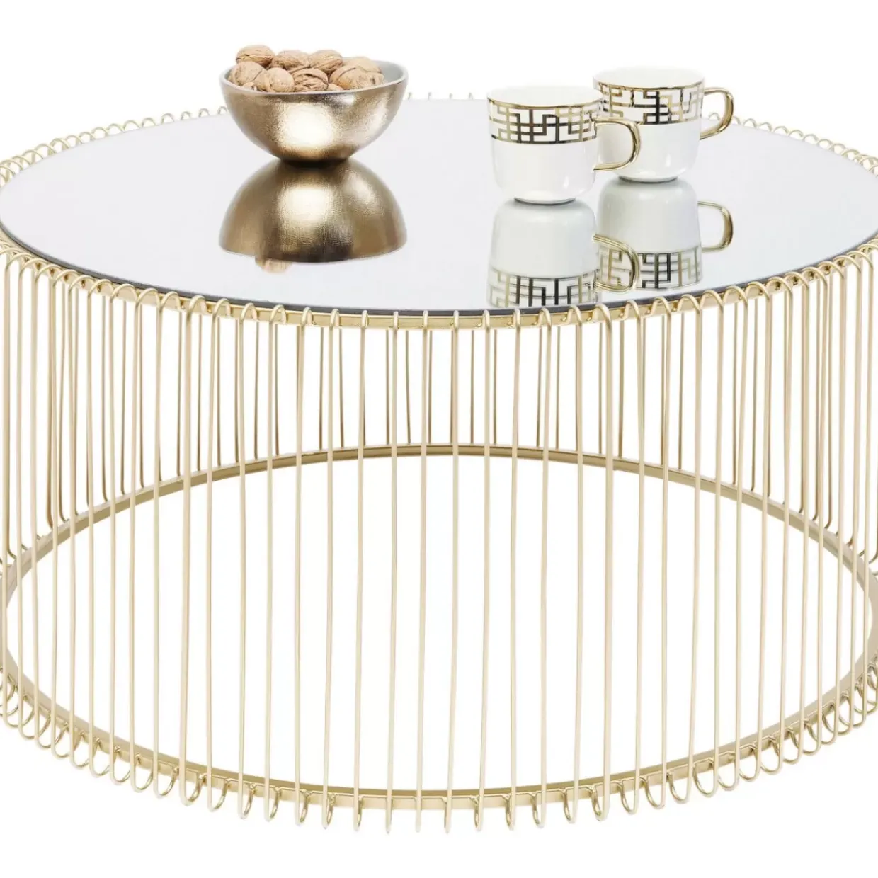 Couchtisch Wire Uno Brass O80Cm