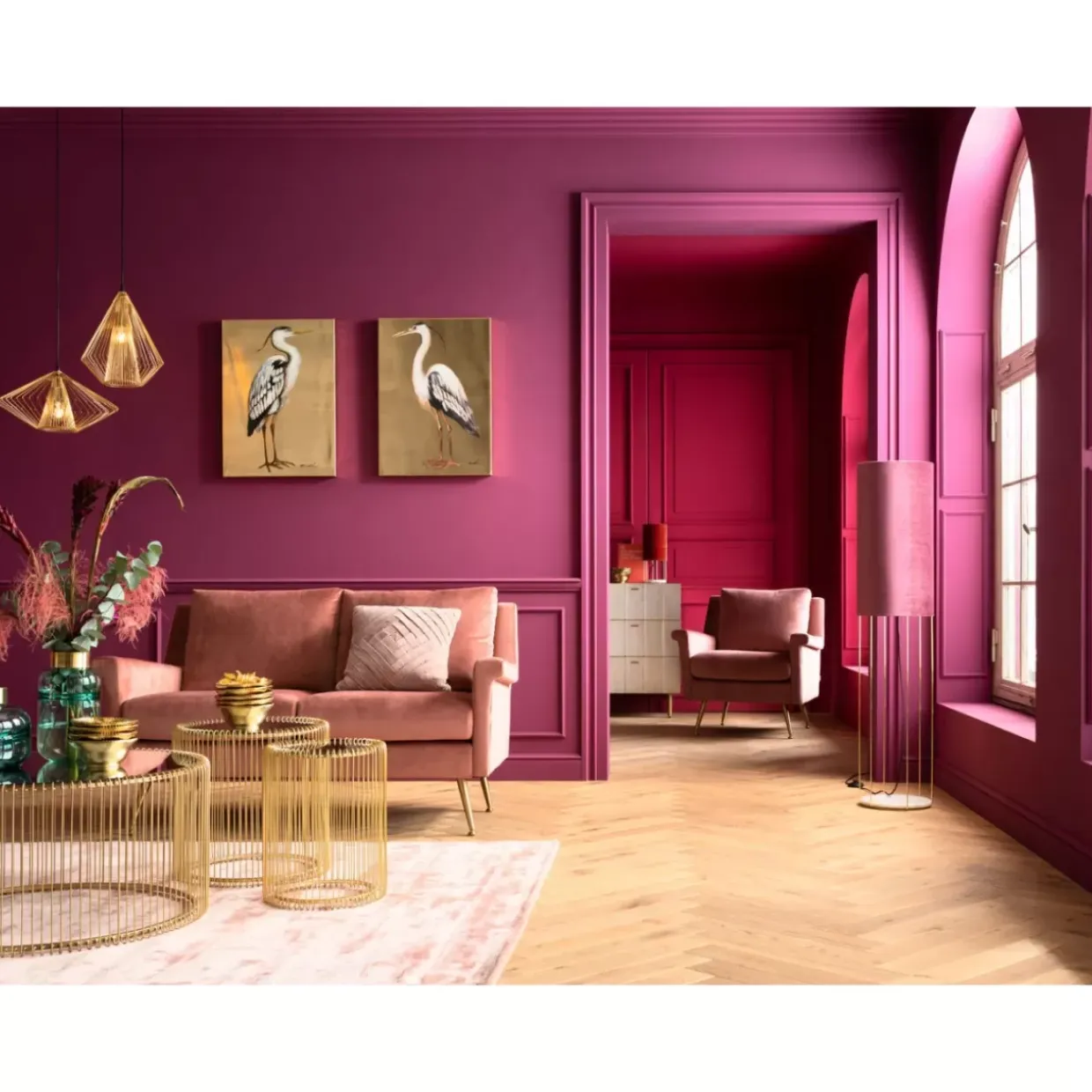 Couchtisch Wire Uno Brass O80Cm