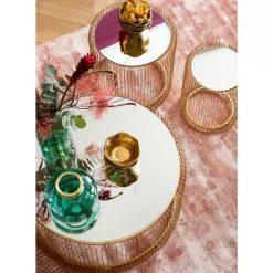 Couchtisch Wire Uno Brass O80Cm