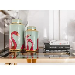 Deko Dose Flamingos 39Cm