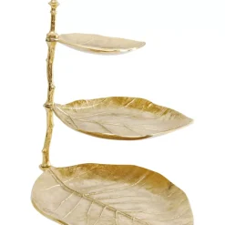 Deko Etagere Leaf Gold