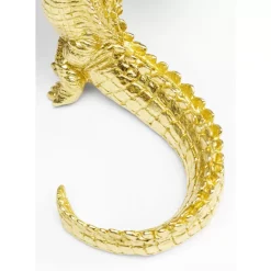 Deko Figur Alligator Gold 39Cm