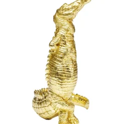 Deko Figur Alligator Gold 39Cm