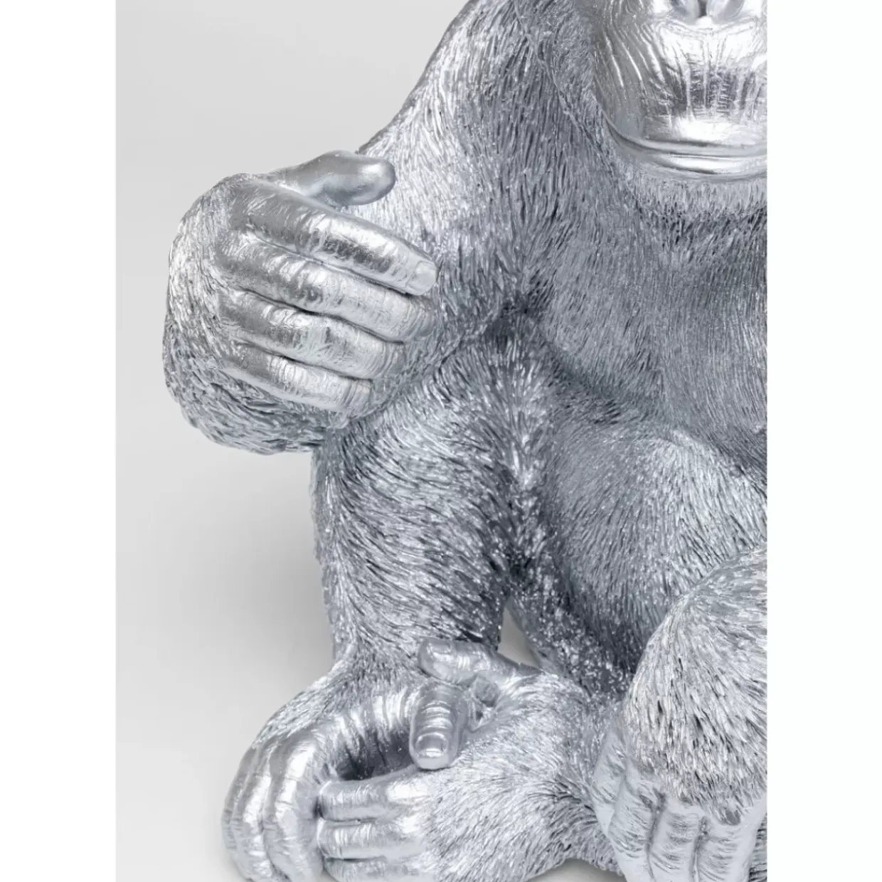Deko Figur Baby Ape Silber 53