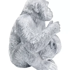 Deko Figur Baby Ape Silber 53