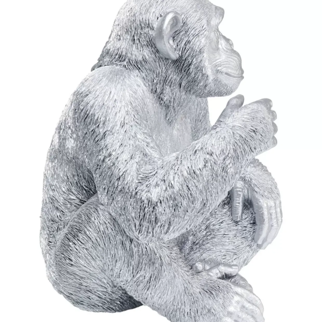 Deko Figur Baby Ape Silber 53