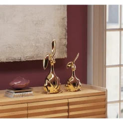 Deko Figur Bunny Gold 37Cm
