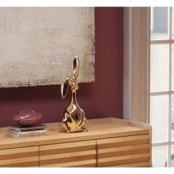 Deko Figur Bunny Gold 52Cm